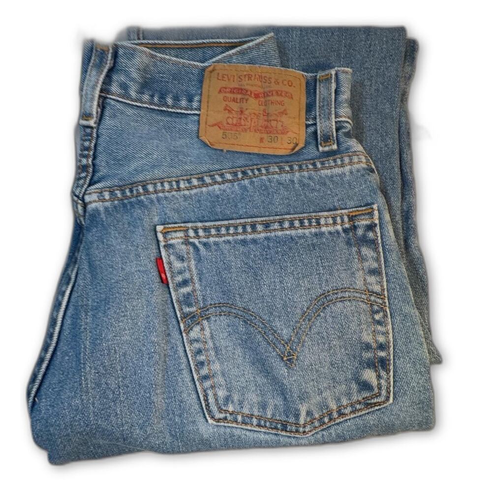 Levi's Men's 505 Regular Fit Straight Leg Blue Medium Wash Denim Jeans 32